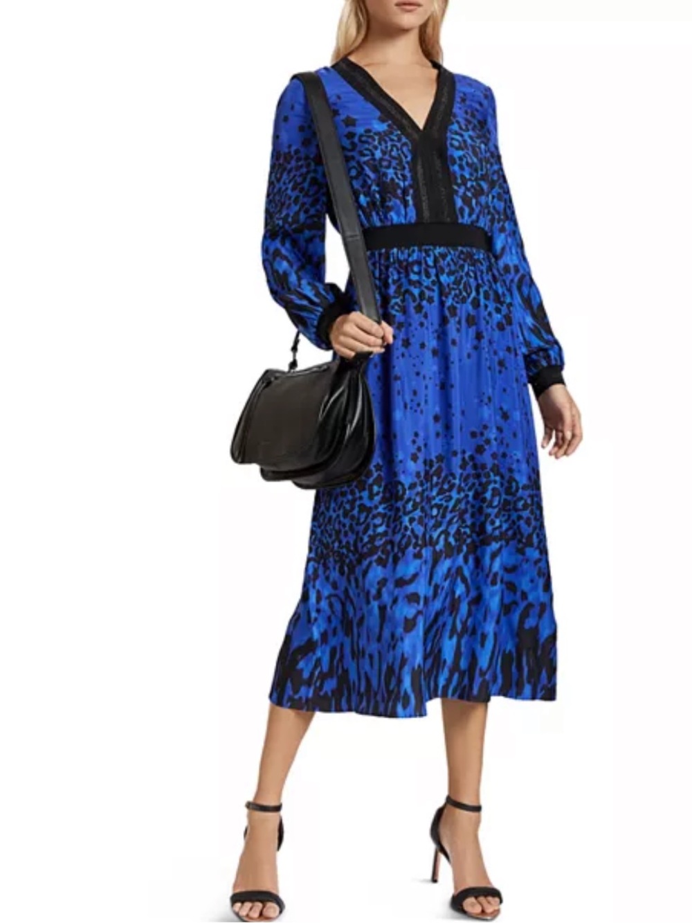 Ted Baker Maryema Topaz Mixed-Print Midi Dress!! Size 0 / XS 🔥🔥